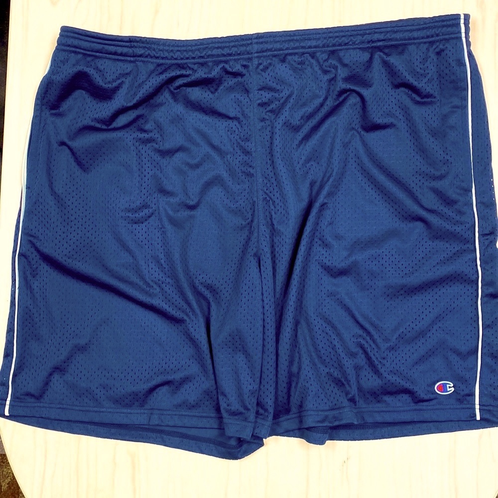 NWT Champion Big & Tall Athletic Mesh Jersey Navy Blue Lined Shorts 4XL NWT - Picture 3 of 10